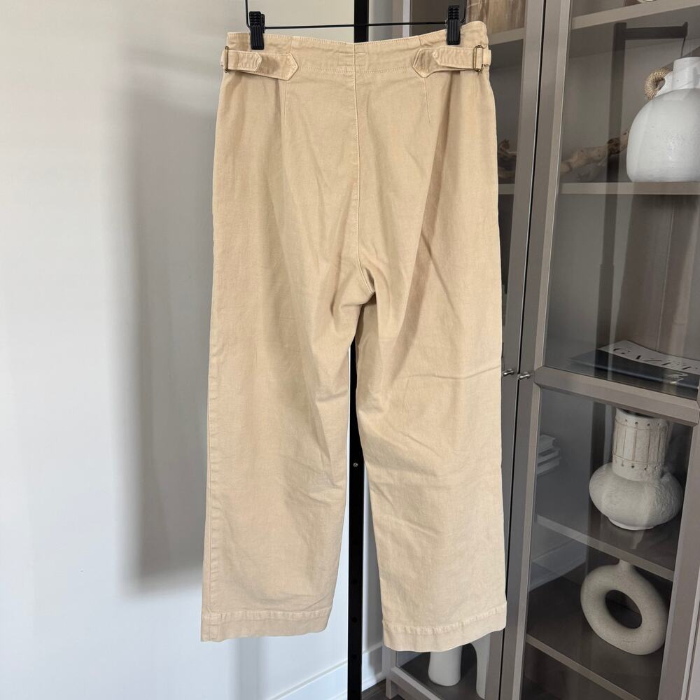 Mother The Cinch Greaser High Rise Wide Leg Tan Trouser 30 Chalk It Up Jeans - Picture 5 of 7